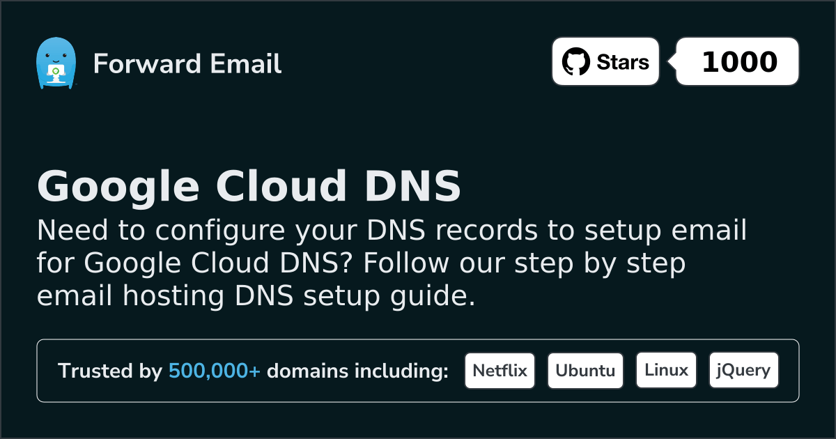 Jak nastavit e-mail pomocí Google Cloud DNS