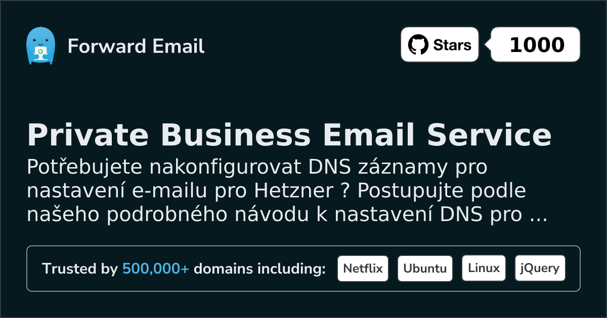 Jak nastavit e-mail pomocí Hetzner
