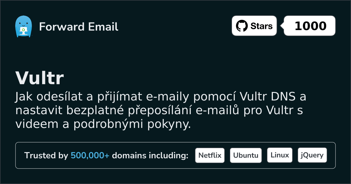 Jak nastavit e-mail pomocí Vultr