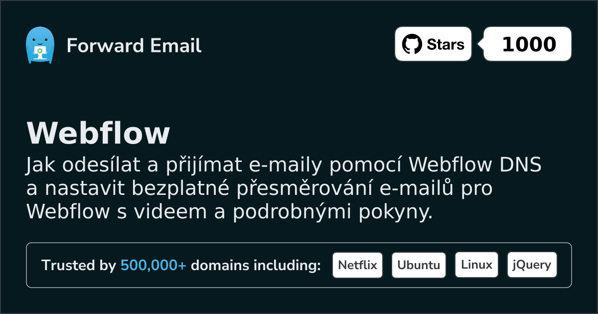 Jak nastavit e-mail pomocí Webflow