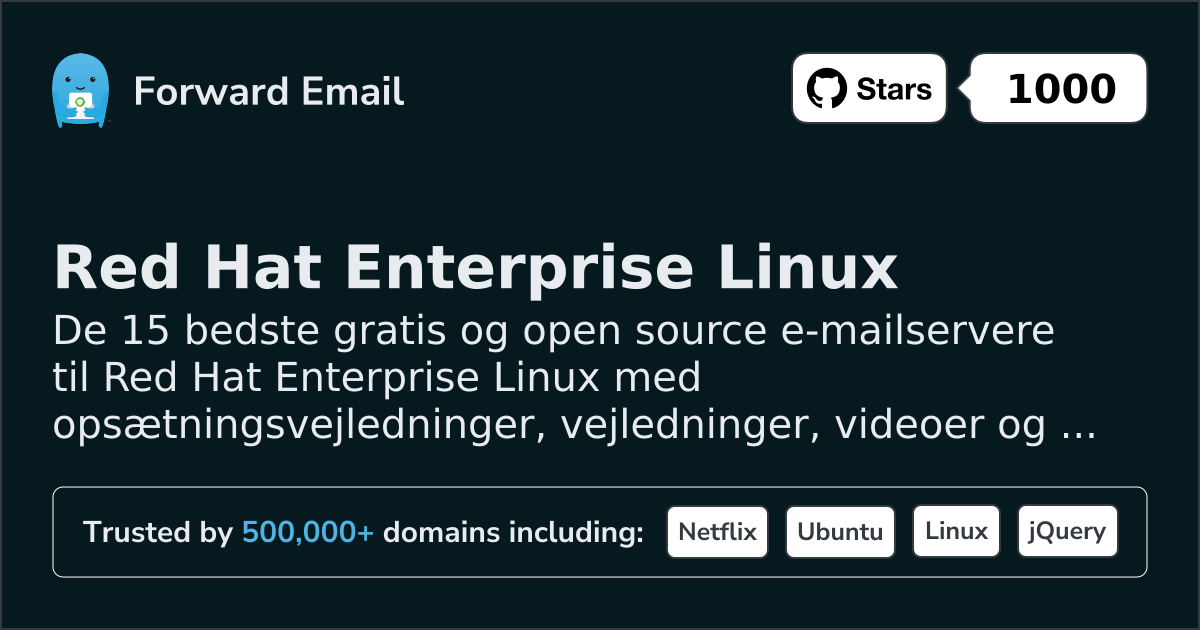 15 Top Open Source Email Servers for Red Hat Enterprise Linux in 2026