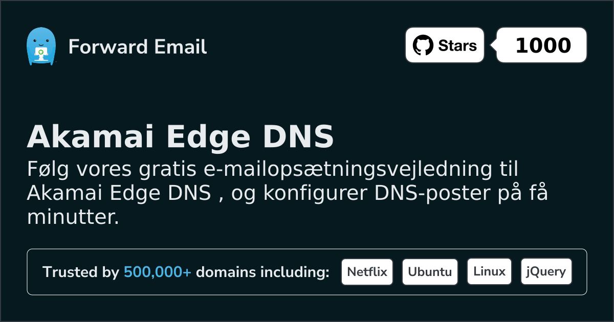 Sådan opsætter du e-mail med Akamai Edge DNS