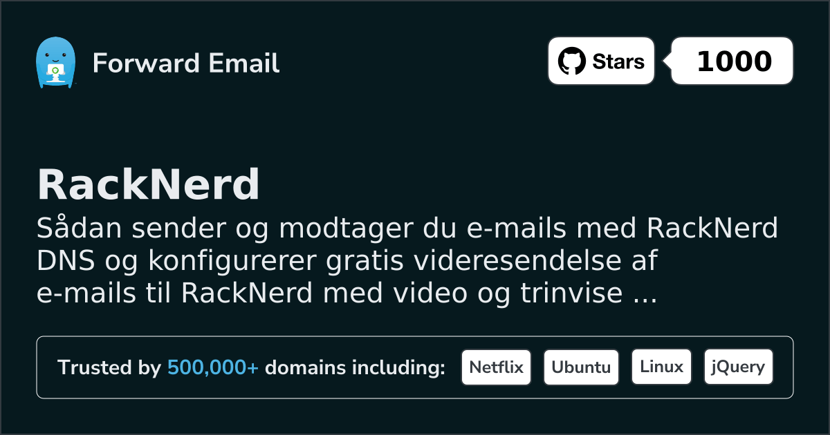 Sådan opsætter du e-mail med RackNerd