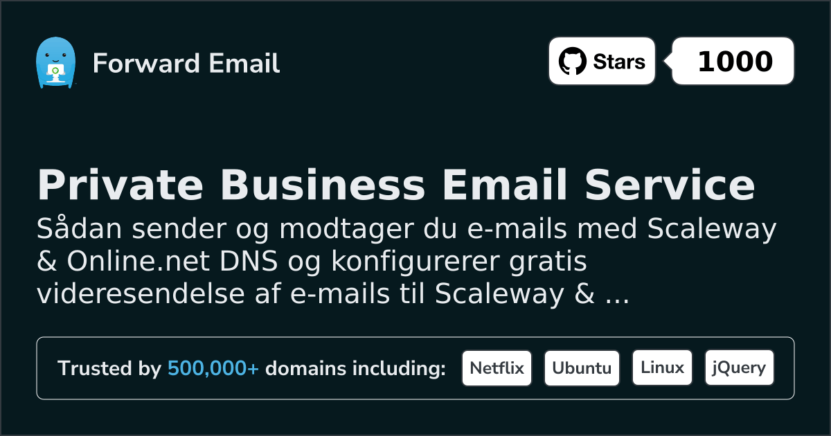 Sådan opsætter du e-mail med Scaleway & Online.net