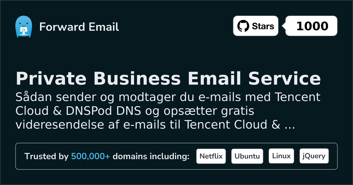 Sådan opsætter du e-mail med Tencent Cloud & DNSPod