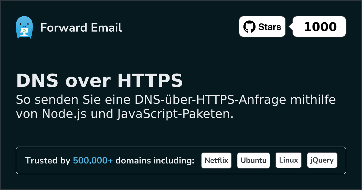 Node.js DNS über HTTPS