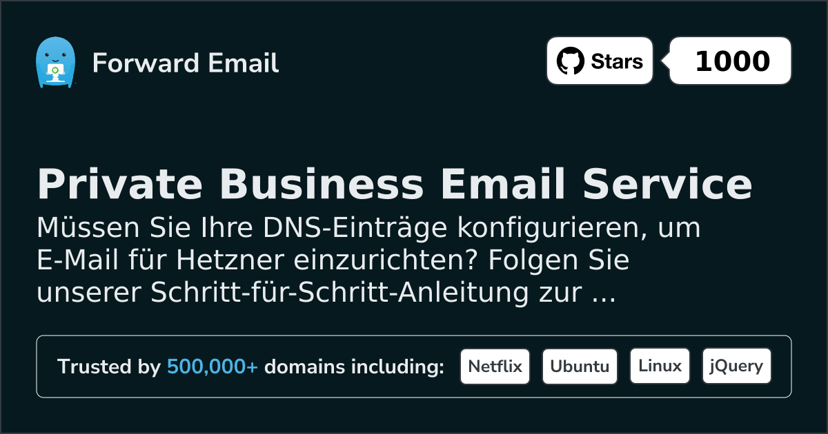 So richten Sie E-Mail mit Hetzner ein