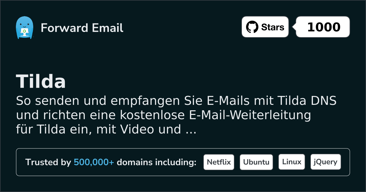 So richten Sie E-Mail mit Tilda ein