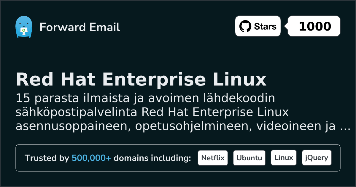 15 Top Open Source Email Servers for Red Hat Enterprise Linux in 2026