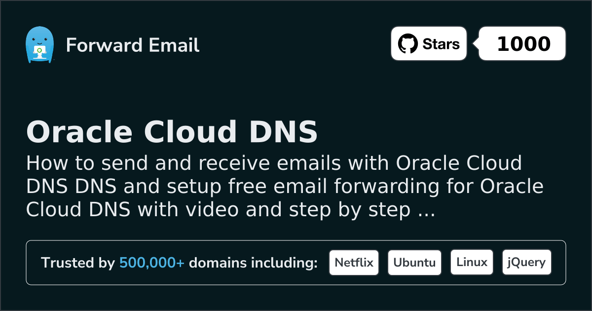 Comment configurer la messagerie électronique avec Oracle Cloud DNS