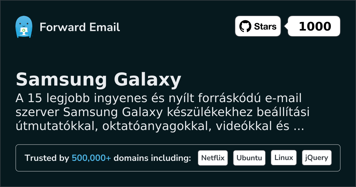 15 Top Open Source Email Servers for Samsung Galaxy in 2026