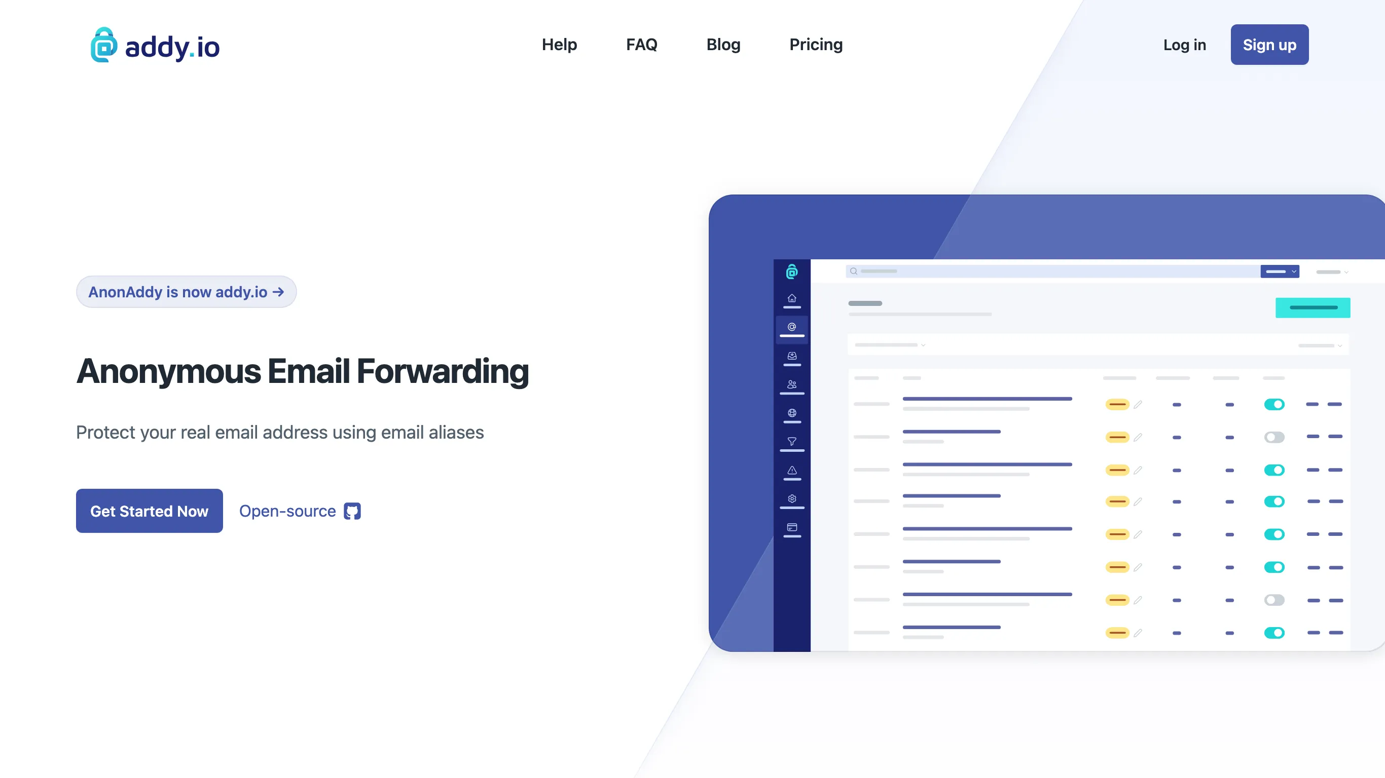 addy.io is an open-source email service.