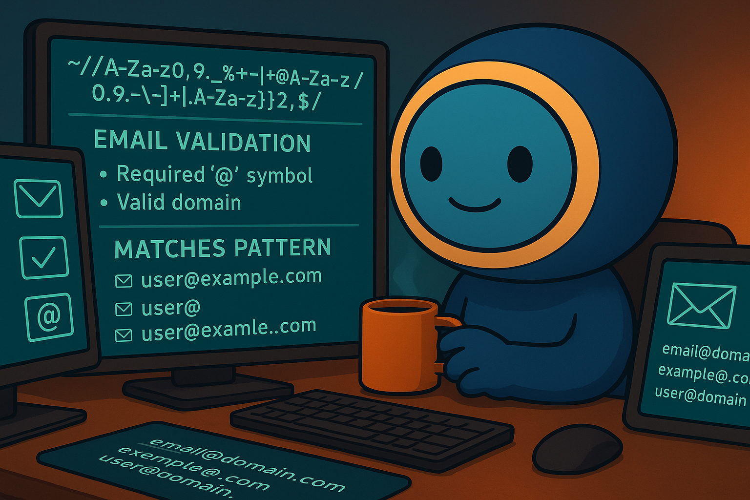 이메일 정규식 JavaScript 및 Node.js
