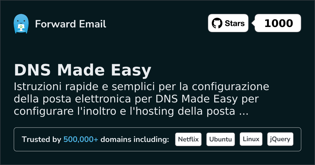 Come configurare l'email con DNS Made Easy