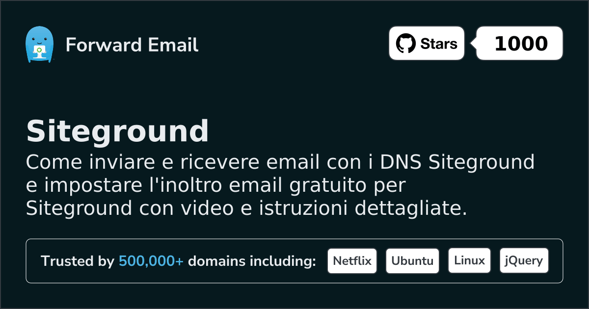 Come configurare l'email con Siteground