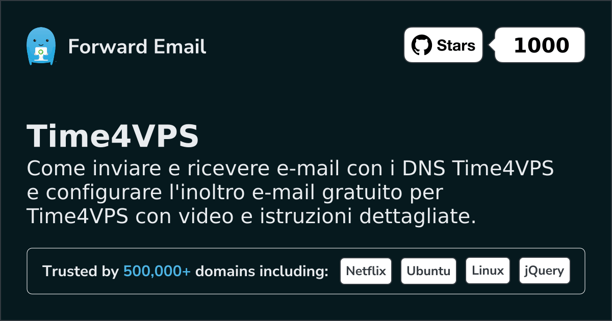 Come configurare l'email con Time4VPS