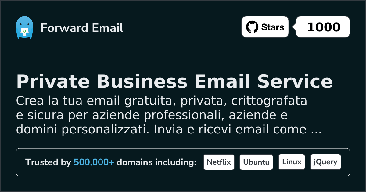 Email aziendale privata per domini personalizzati