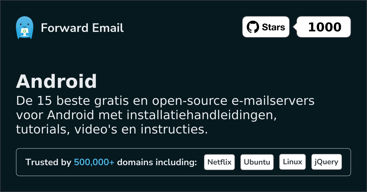 15 Top Open Source Email Servers for Android in 2026