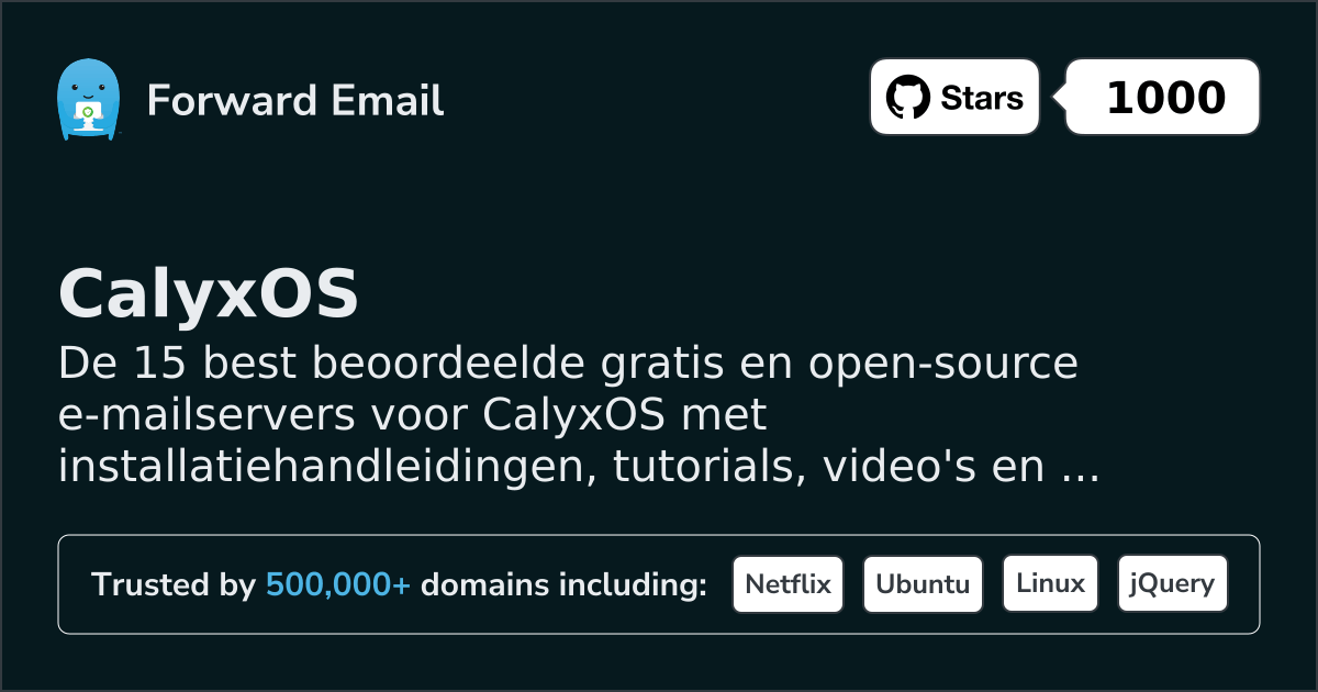 15 Highest-Rated Open Source Email Servers for CalyxOS in 2026