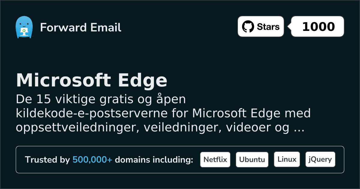 15 Important Open Source Email Servers for Microsoft Edge in 2026