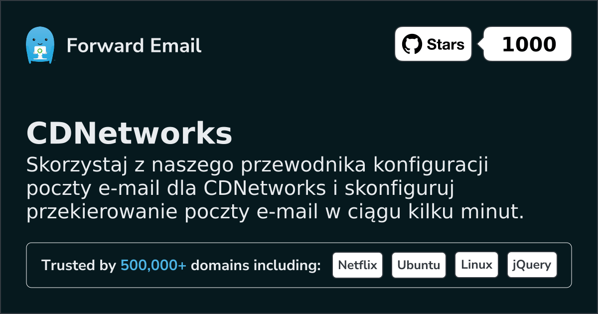 Jak skonfigurować pocztę e-mail za pomocą CDNetworks