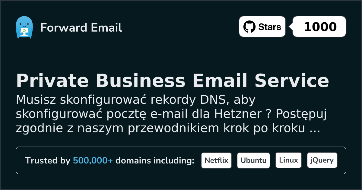 Jak skonfigurować pocztę e-mail za pomocą Hetzner