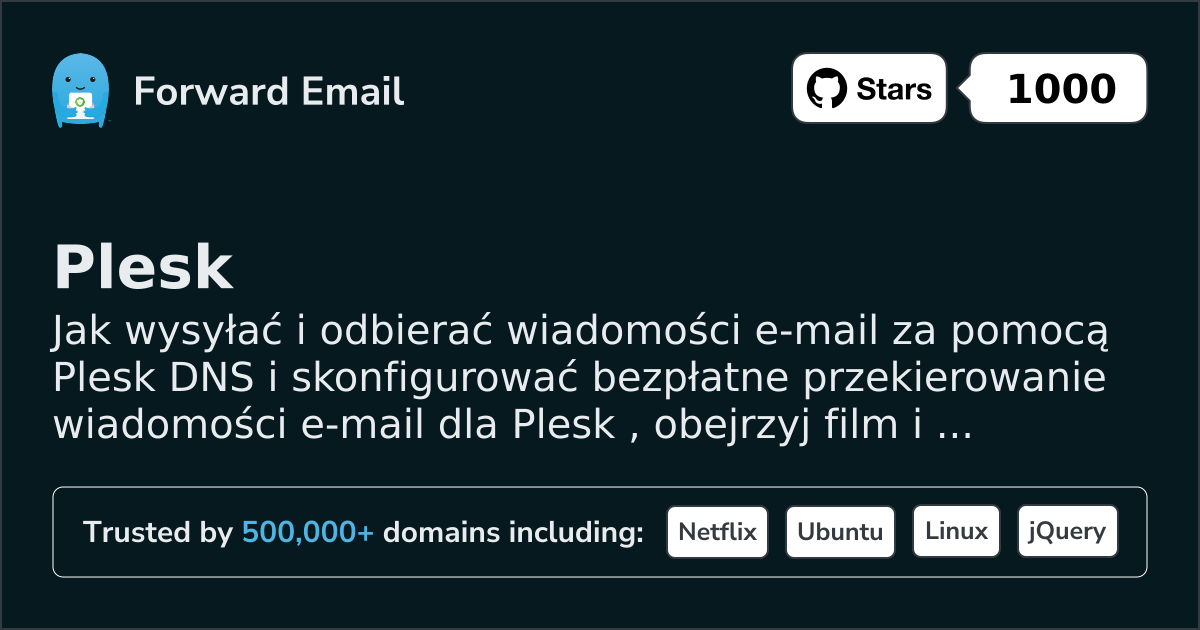 Jak skonfigurować pocztę e-mail za pomocą Plesk