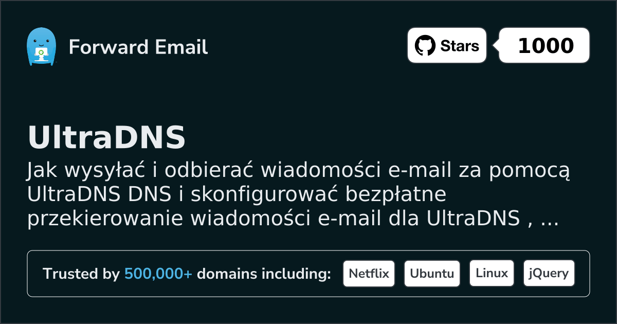 Jak skonfigurować pocztę e-mail za pomocą UltraDNS