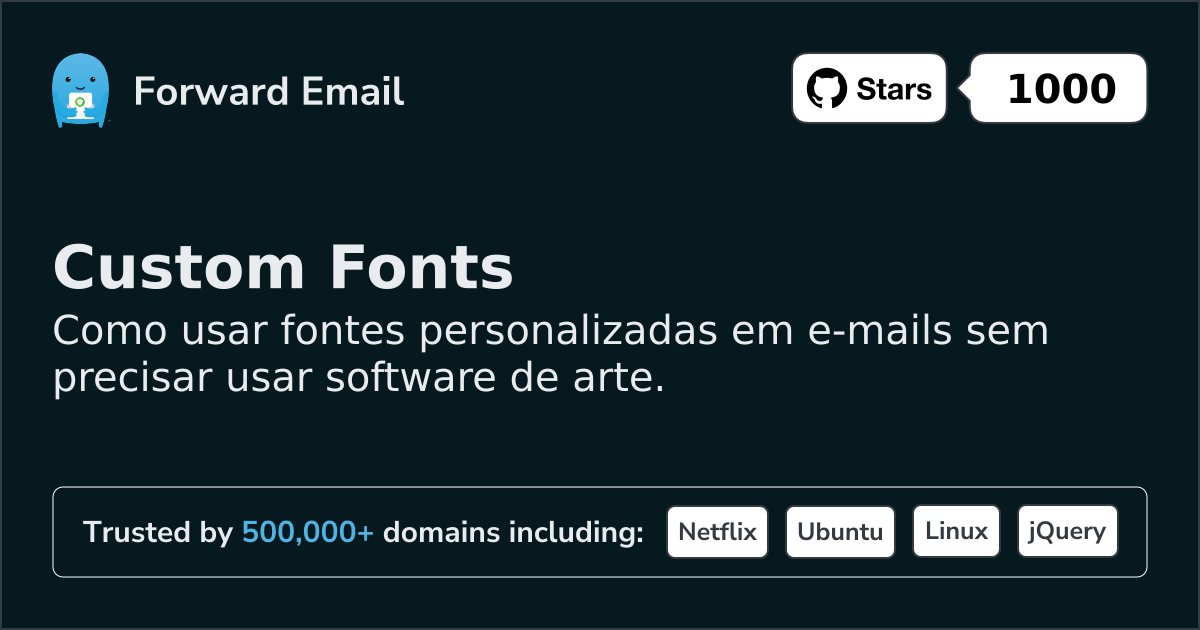 Fontes personalizadas em e-mails