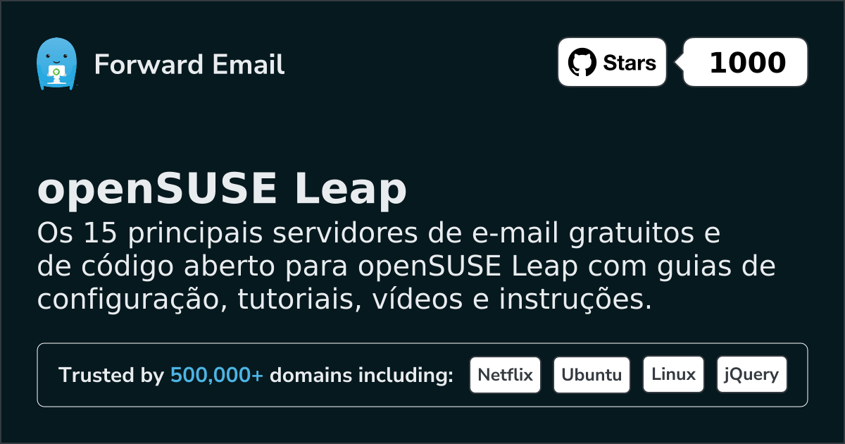 15 Top Open Source Email Servers for openSUSE Leap in 2026
