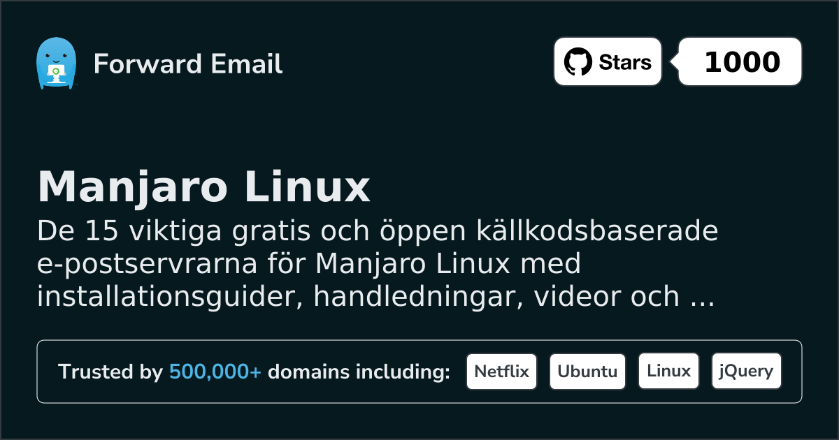 15 Important Open Source Email Servers for Manjaro Linux in 2026