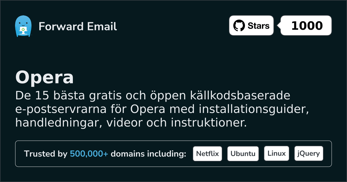 15 Top Open Source Email Servers for Opera in 2026