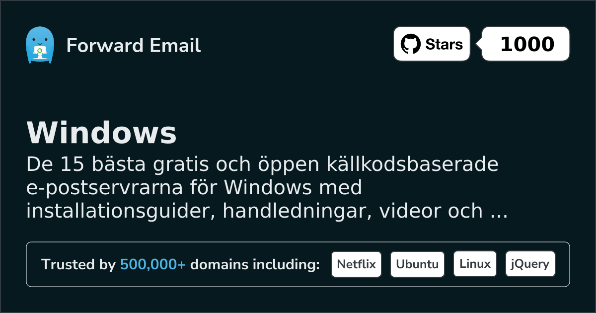 15 Top Open Source Email Servers for Windows in 2026