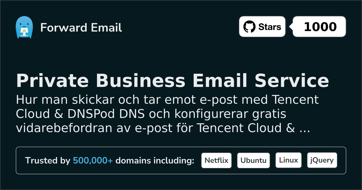 Hur man konfigurerar e-post med Tencent Cloud & DNSPod