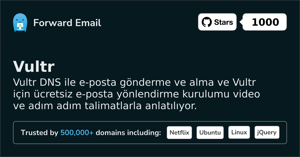 Vultr ile E-posta Kurulumu