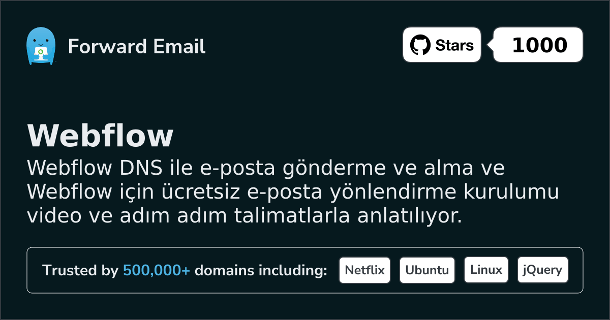 Webflow ile E-posta Kurulumu
