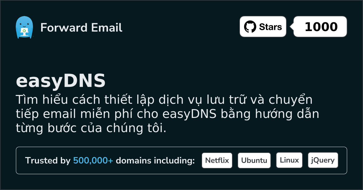Cách thiết lập Email với easyDNS